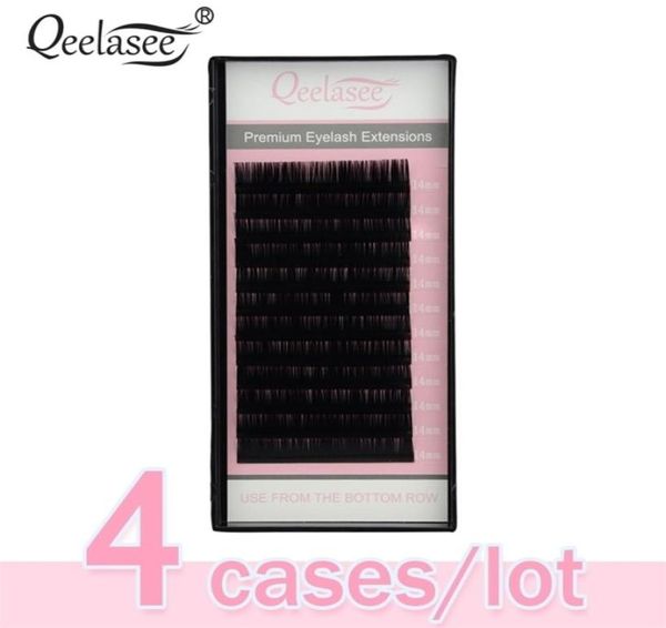 

4 cases 007 russian volume eyelash extension individual lashes extention mixed lengths for artist training 2206018976839