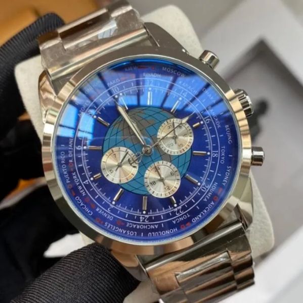 

brietling 45mm mens watch transocean b06 b01 navitimer chronograph battery movement quartz silver dial 50th anniversary stainsteel steel wri, Slivery;golden