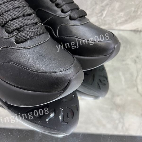 

2023 new designer woman shoe leather lace up lovers fashion platform sneakers white black rainbow mens womens xsd230426