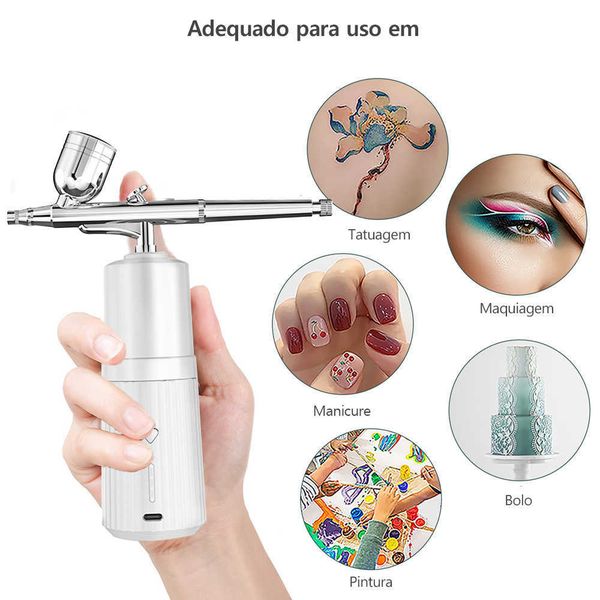 

facial steamer airbrush for nails air compressor kit portable cake tattoo makeup painting oxygen injection sprayer gun 230705