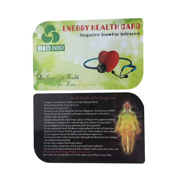 

ecamaz lower price health care energy saving negative ion pvc bio energy card scalar energy card for health