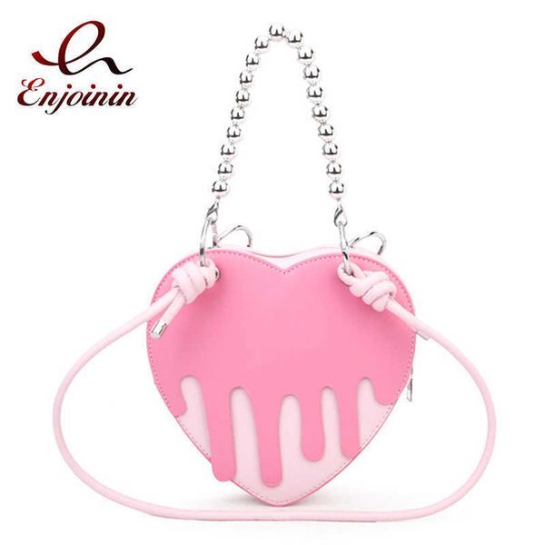 

shoulder bags kawaii heart-shaped purses and handbags for women designer girls shoulder bag with silver beading female crossbody bag clutch