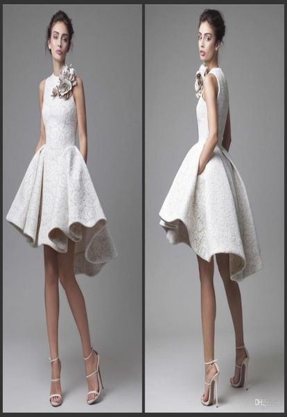 

2022 white lace short cocktail dresses juniors evening wear elegant hi low party traditional prom dresses1570182, Black
