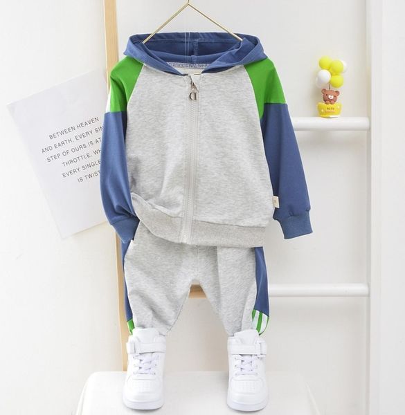 

toddler boy hooded clothes 1 2 3 4 5 years cotton baby girl sport suit boy infant long sleeve 15 years spring autumn tracksuit 209420973, White