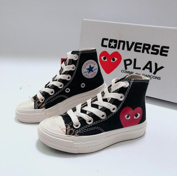

designer star 70s play kids shoes for girl boys canvas shoes white black toddler children sneakers size 23358276543