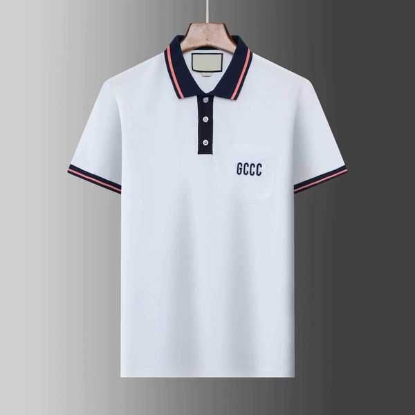 

2023 fashion boss polo men's shirt short sleeved designer luxury lapel letter high-quality casual business slim fitting t-shirt m-xxxl, White;black
