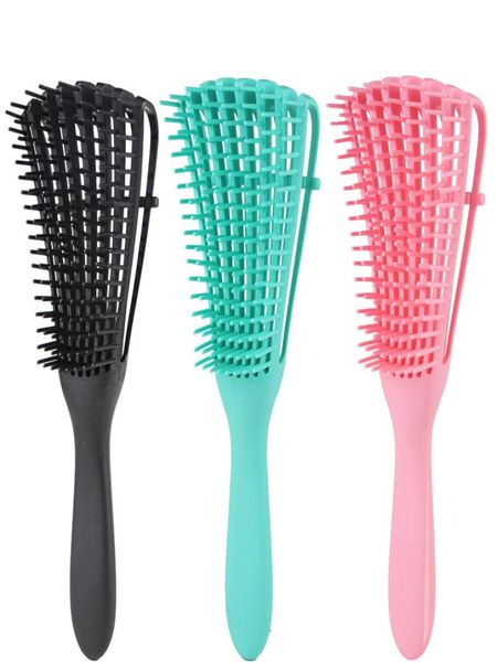 

hair styling multifunctional massage comb antistatic eight claw comb 3 color plastic scalp massage comb4872200, Silver