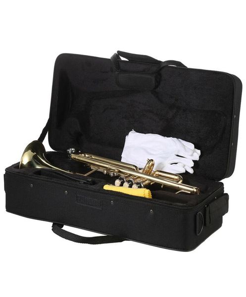 

new beginner paint gold drop b adjustable bb trumpet with mouthpiece case kit for student school band golden7955588