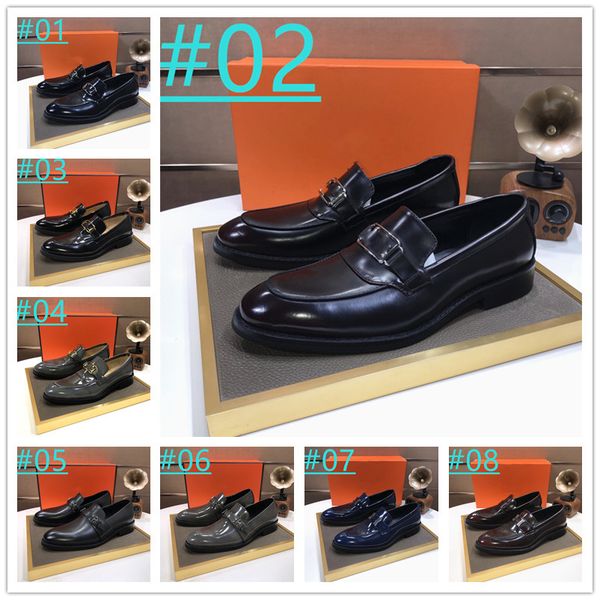 

36 style italy crocodile pattern leather designer dress shoes men shoes for business casual big size 48 shoes formal for wedding party size, Black
