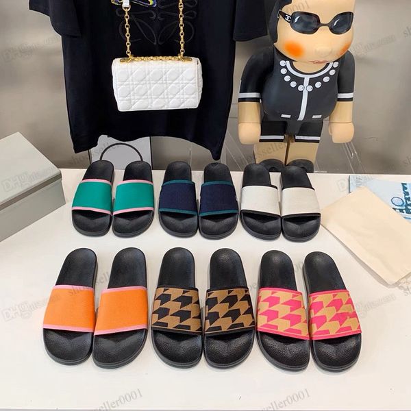 

2023 new slippers for women shoes towel slippers sandals fashion woman designer braid classic luxury ladies summer beach wool thick bottom s, Black