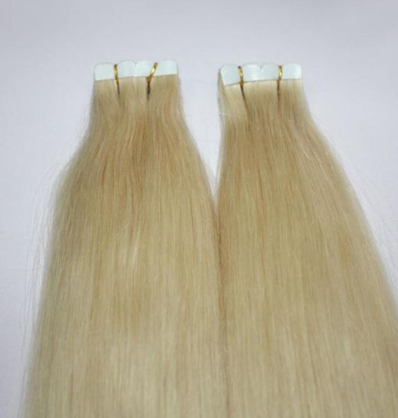 

100 russian virgin human tape hair straight wave 26 inch blonde color200g 80pcs per lot9061311, Black