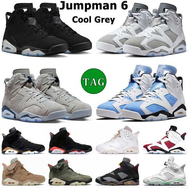 

wholesale jumpman 6 retro men basketball shoes 6s cool grey unc white black infrared carmine medium olive electric green mens trainers sport