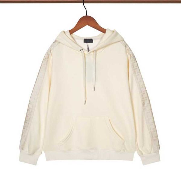 

mens hoodie sports spring designer high-end luxury pure cotton classic f letter embroidery hooded women's couple large size 3xl qvbs, Black