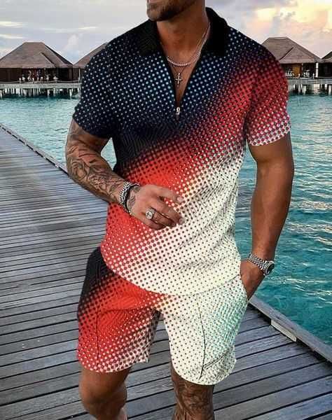 

plus size s-5xl 3d print summer fashion floral men's tees suit shirts pants soft golf sport man casual polos male solid color polo shir, White;black