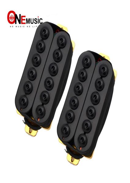 

a set adjustable metal double coil electric guitar pickups humbucker punk black5051430
