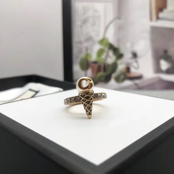 

designer branded jewelry rings womens gold silver plated copper finger adjustable ring women love charms wedding supplies luxury accessories