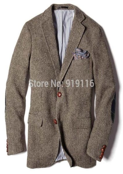 

2016 tweed wool herringbone tuxedos actual images british style custom made mens suit slim fit blazer wedding suits for menjacket3039465, Black;gray