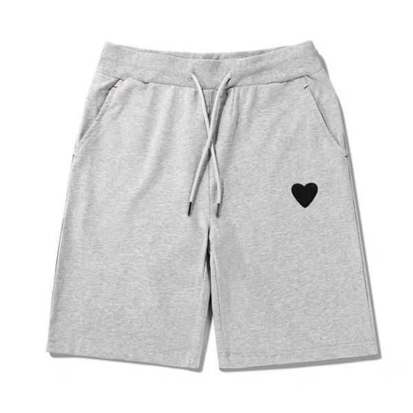 

mens designer shorts clothing heart-shaped embroidery luxury apparel womens cotton sports solid color fashion street style tide knee length, White;black