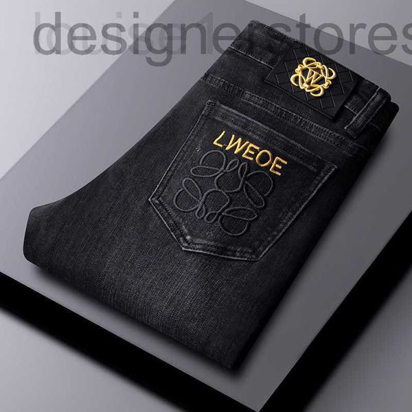 

men's jeans designer designer embroidered jeans men's thick slim pants stretch viyq 5u2o, Blue