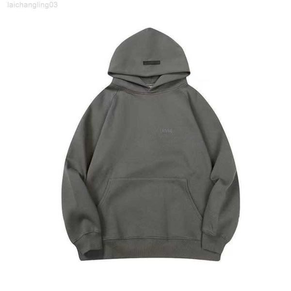 

2023 ess hoodie designer hairy men's and women's pullover sweatshirt loose essen black white classic casual 4f70
