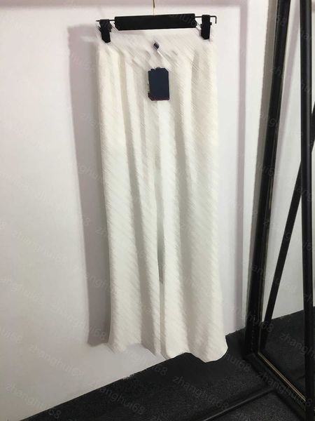 

23ss womens pants womens designer clothing presbytery logo printed elastic high-waisted velvet wide-leg casual pants women clothing, Black;white