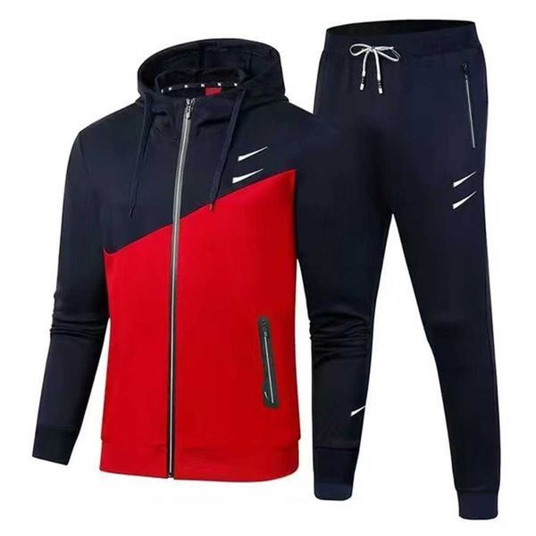 

mens tracksuits tech fleech designer set jacket trousers hoodie trousers set outdoor running sportswear two pieces three pieces optional b03, Gray