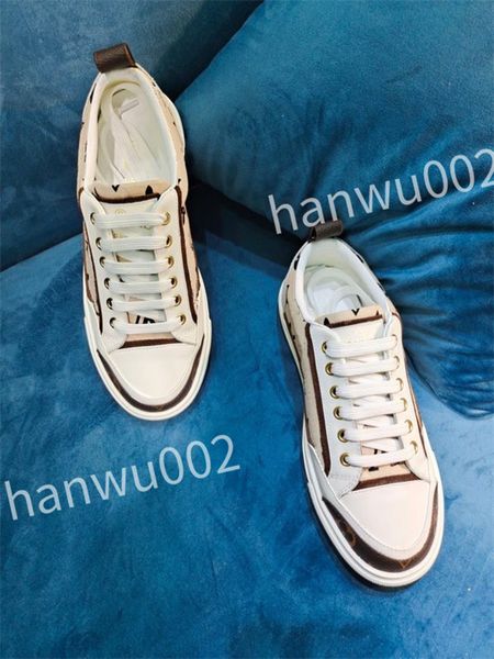 

2023 new trainer casual shoes sports shoes golden fashion men women casual shoes white leather flat shoes size 35-41 dc220513, Black