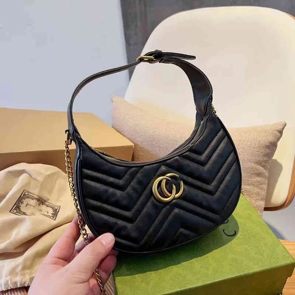 

women marmont chain armpit bags half moon underarm luxury designer shoulder bag letter fashion ophidia handbags crossbody totes cross body h