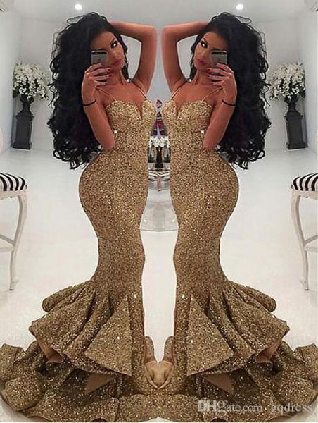 

prom dresses sequin paillette strapless activity straps slimline mermaid hanging piece celebrity pageant formal evening party gow5374851, Black