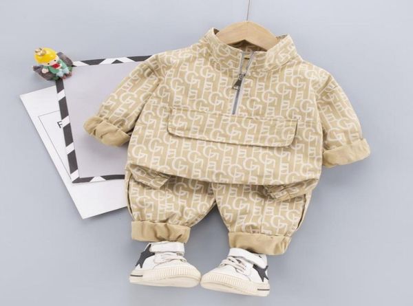 

baby boy clothes set new casual tracksuit long sleeve letter pullover hoodiespants kids sets infant ropa clothes suits5248328, White