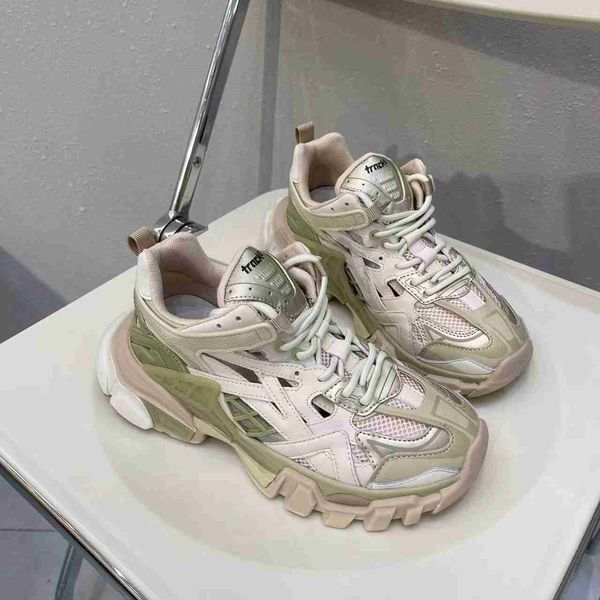 

2023 spring new paris home track dad shoes hollow breathable low sneakers, Black
