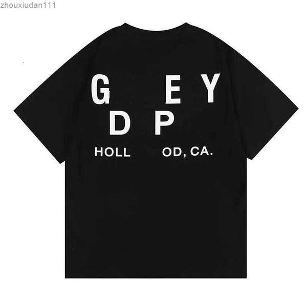 

2023 women men's t-shirts designer galleries depts shirt alphabet print trendy trend basic casual fashion loose short t-shirt half slee, White;black