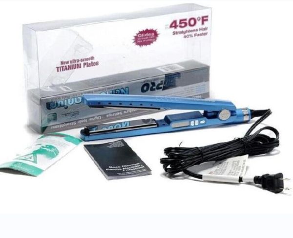 

1 34 professional fast hair straighteners hair039s iron flat iron nano titanium 450f temperature plate euus plug1790346, Black