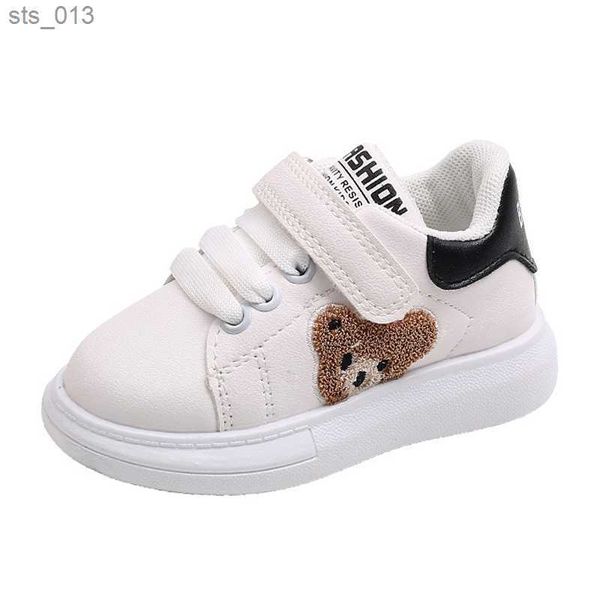 

children shoes autumn girls white board flats boys white fashion sneakers kids soft bottom running shoes size 21-30 l230518, Black