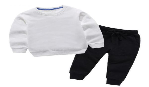 

clothing sets boys and girls clothes baby 23 years round neck suit 2 sportswear letter printing pattern 810t4494911, White