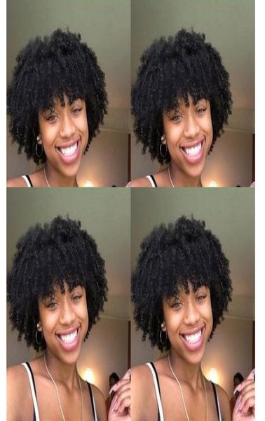 

s women039s brazilian hair african americ short kinky curly full wig simulation human hair curly black wig for lady7454931