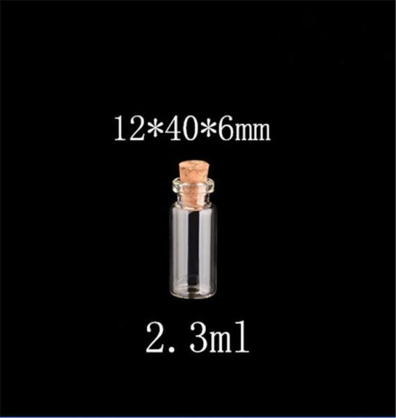 

12406mm 23ml glass bottles with cork small transparent mini empty glass vials jars 200pcslot8763207