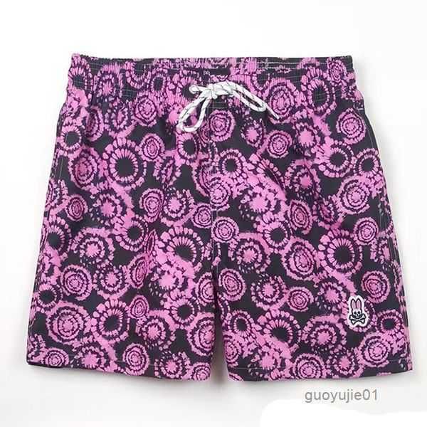 

mens fashion beach pants skull rabbit psycho bunny surf shorts quick dry european and american style 4i3d, White;black