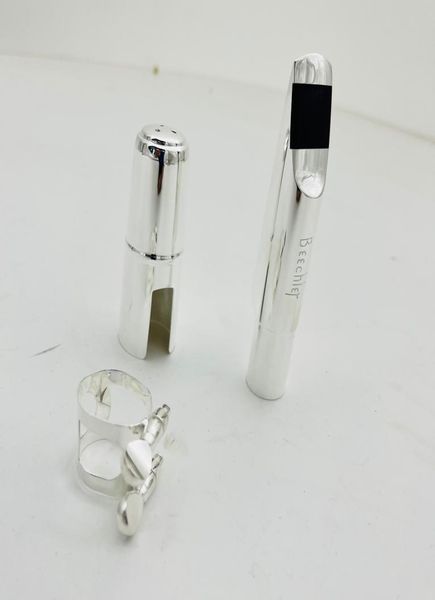 

beechler saxophone mouthpiece alto soprano tenor size 5 6 7 8 9 sliver plated sax accessories real pictures2197622