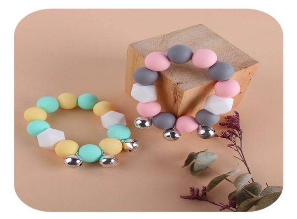 

ins bell silicone baby teether baby teether rings food teething ring soothers chew toys shower play chew round newborn teethers b26718521