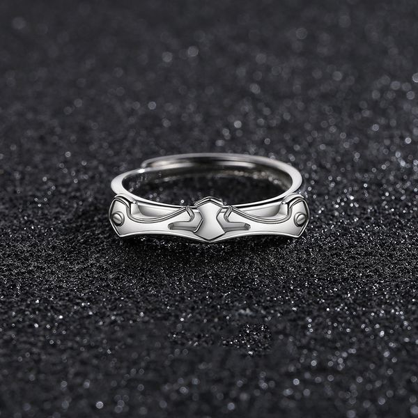 

combination trend men's ring personality open ring vintage ring single ring, Silver