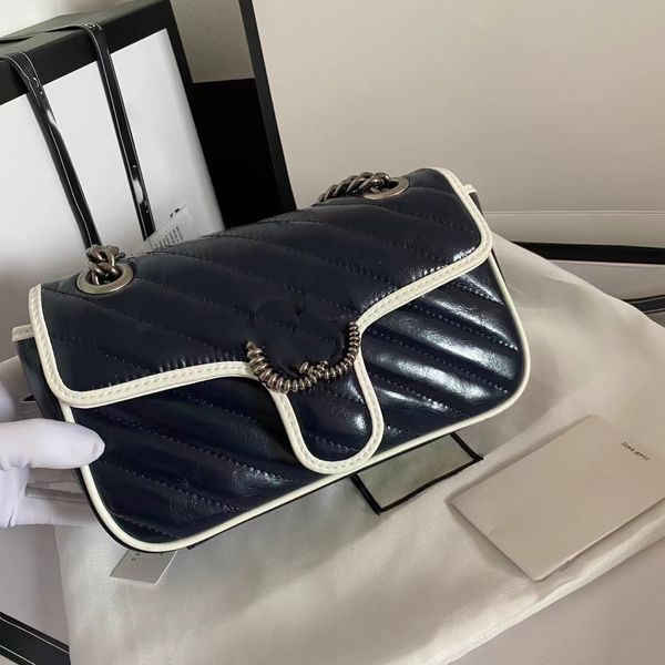 

designer fashion luxury handbag marmont shoulder bag women handbags chain circular bags classic bee tiger snake alphabet wallet 443497-1