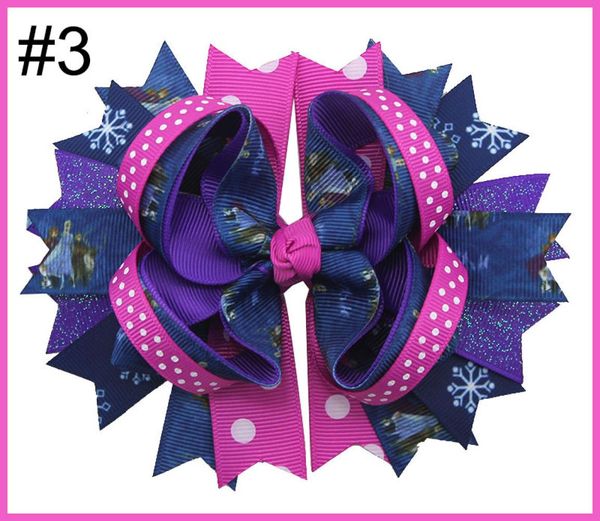 

30pcs princess hair bows girl hair clips hair accessories08080373, Slivery;white