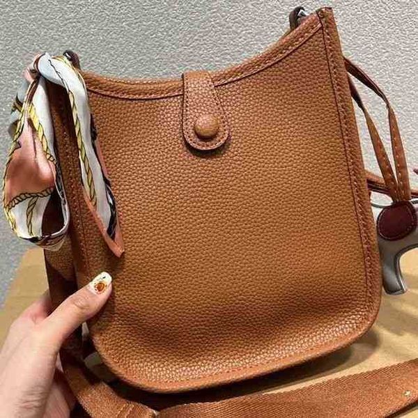 

handbag crossbody evelynes's women high rated leather mini 17cm togo layer cow single shoulder diagonal bag