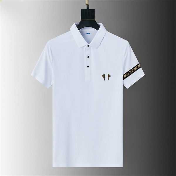 

2023 designer striped polo shirt t snake bee flower embroidery men's high street fashion horse a2 3m-3xl zkmu, White;black