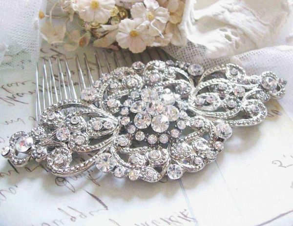 

vintage style bridal rhinestone hair comb wedding crystal gold silver headpieces new arrival blingbling bridal accessories1477874