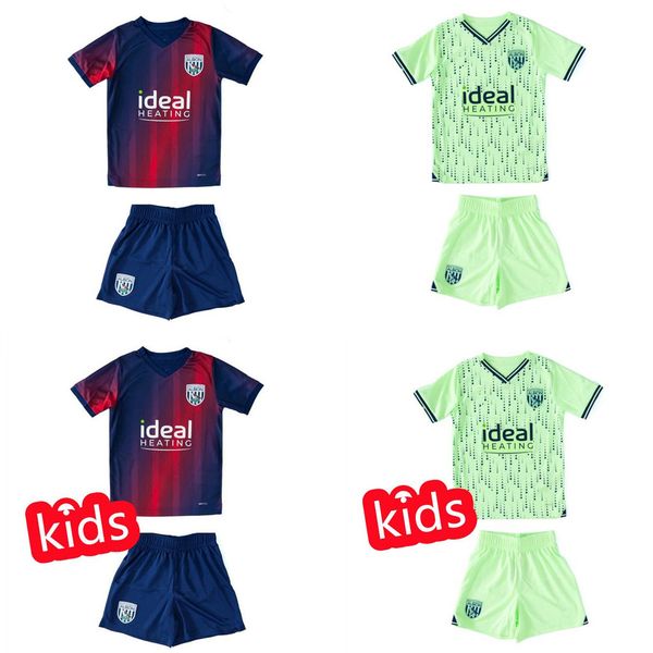 

23/24 west bromwich soccer jerseys livermore diang brunt albion football shirt away robson-kanu phillips men kids kit sets uniforms, Black