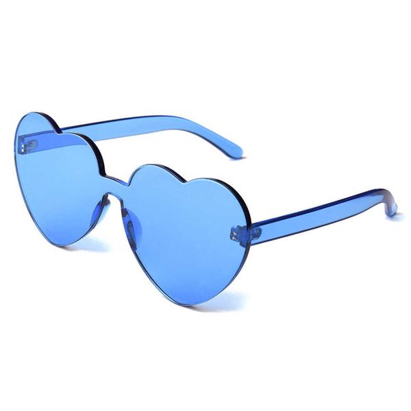 

2023 candy color thick love shaped sunglasses, personalized one piece glasses, new designer sunglasses brands for men, White;black