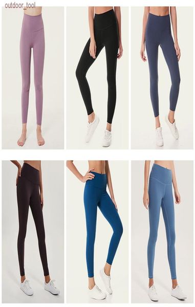 

solid color women yoga pants high waist sports pants gym wear leggings elastic fitness lady overall full tights worko3832237