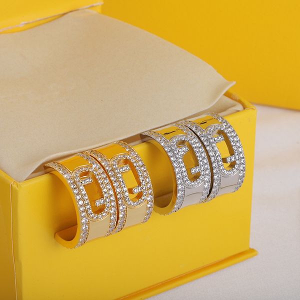 

fashion ear stud for women luxury charm hoop earrings gold f ear studs brand designer jewelry bangle necklace lady elegant earring, Golden;silver
